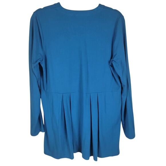 J. Jill Wearever Collection Single Button Cardigan Teal Womens Small Slinky - Picture 3 of 14